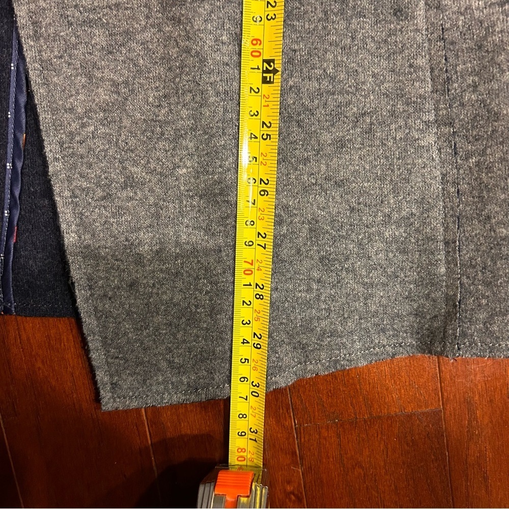 Gap Gray Wool-Blend Stand Collar Blazer (Single-Button) size large color grey - Picture 6 of 9